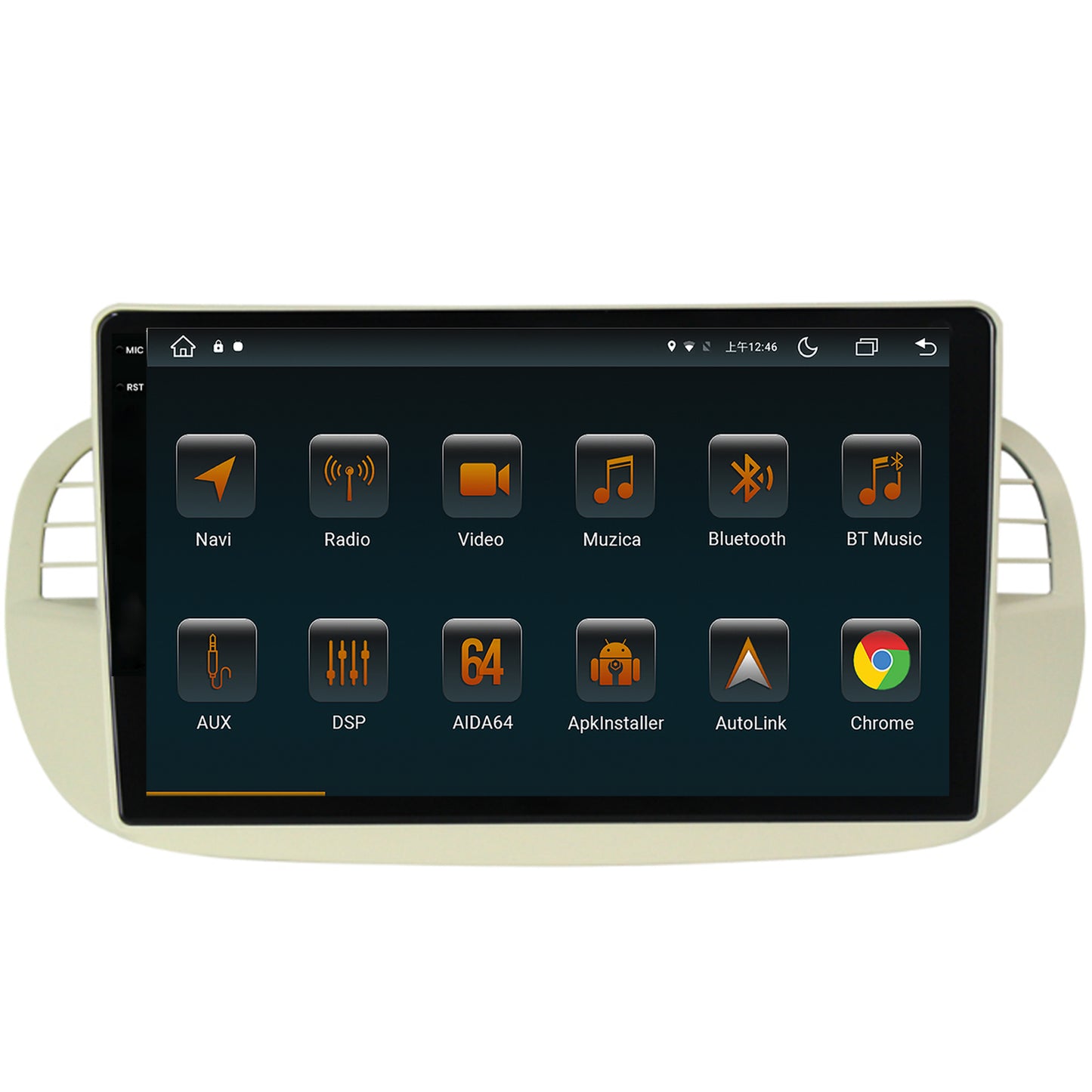 Navigatie Fiat 500 (2007-2014), Android, V-Octacore / 4GB RAM + 64GB ROM, 9.5 Inch - AD-BGV9004+AD-BGRKIT362V2