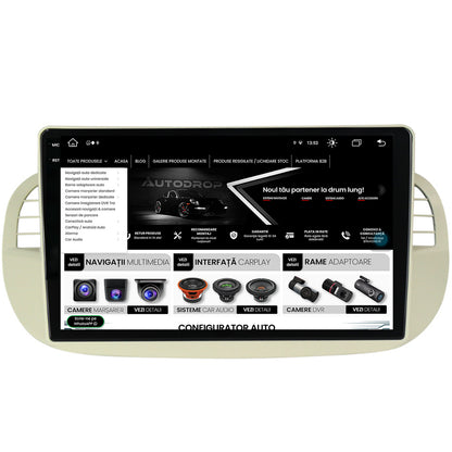 Navigatie Fiat 500 (2007-2014), Android, V-Octacore / 4GB RAM + 64GB ROM, 9.5 Inch - AD-BGV9004+AD-BGRKIT362V2