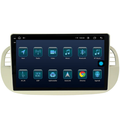 Navigatie Fiat 500 (2007-2014), Android, X-Octacore / 8GB RAM + 256GB ROM, 9.5 Inch - AD-BGX9008+AD-BGRKIT362V2