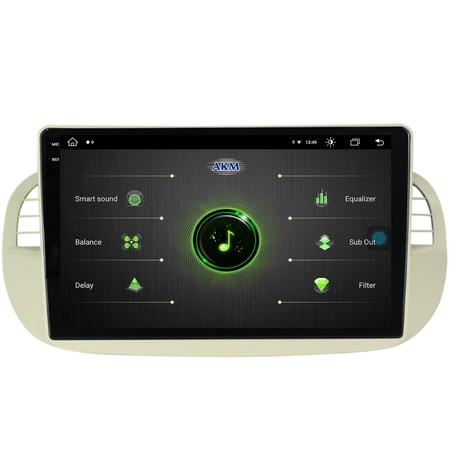 Navigatie Fiat 500 (2007-2014), Android, X-Octacore / 8GB RAM + 256GB ROM, 9.5 Inch - AD-BGX9008+AD-BGRKIT362V2