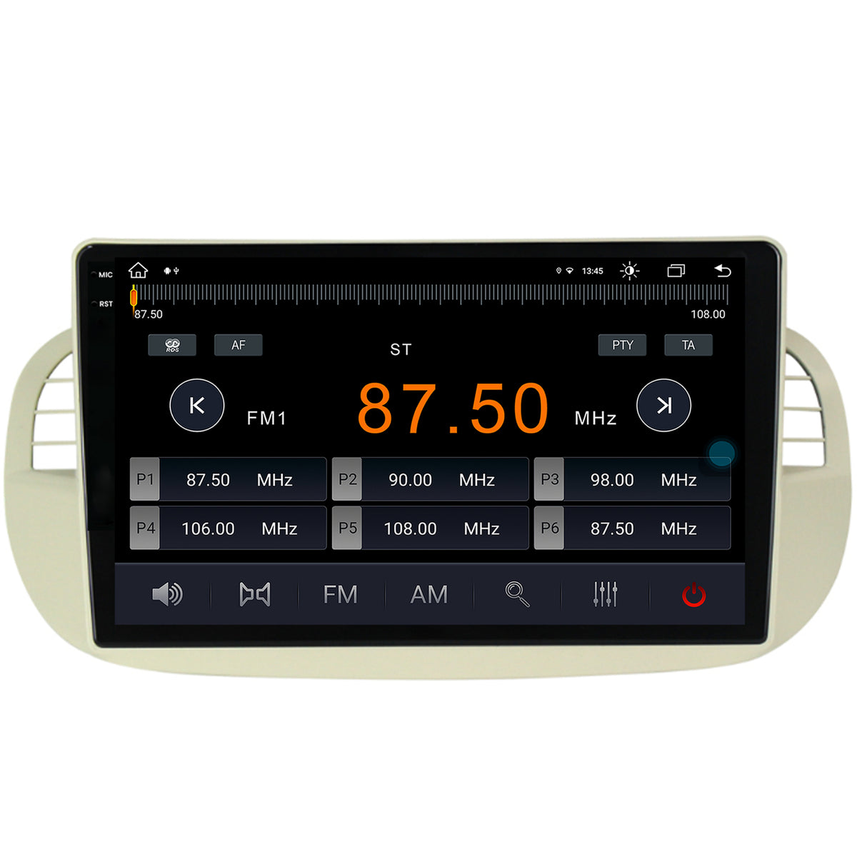 Navigatie Fiat 500 (2007-2014), Android, X-Octacore / 8GB RAM + 256GB ROM, 9.5 Inch - AD-BGX9008+AD-BGRKIT362V2