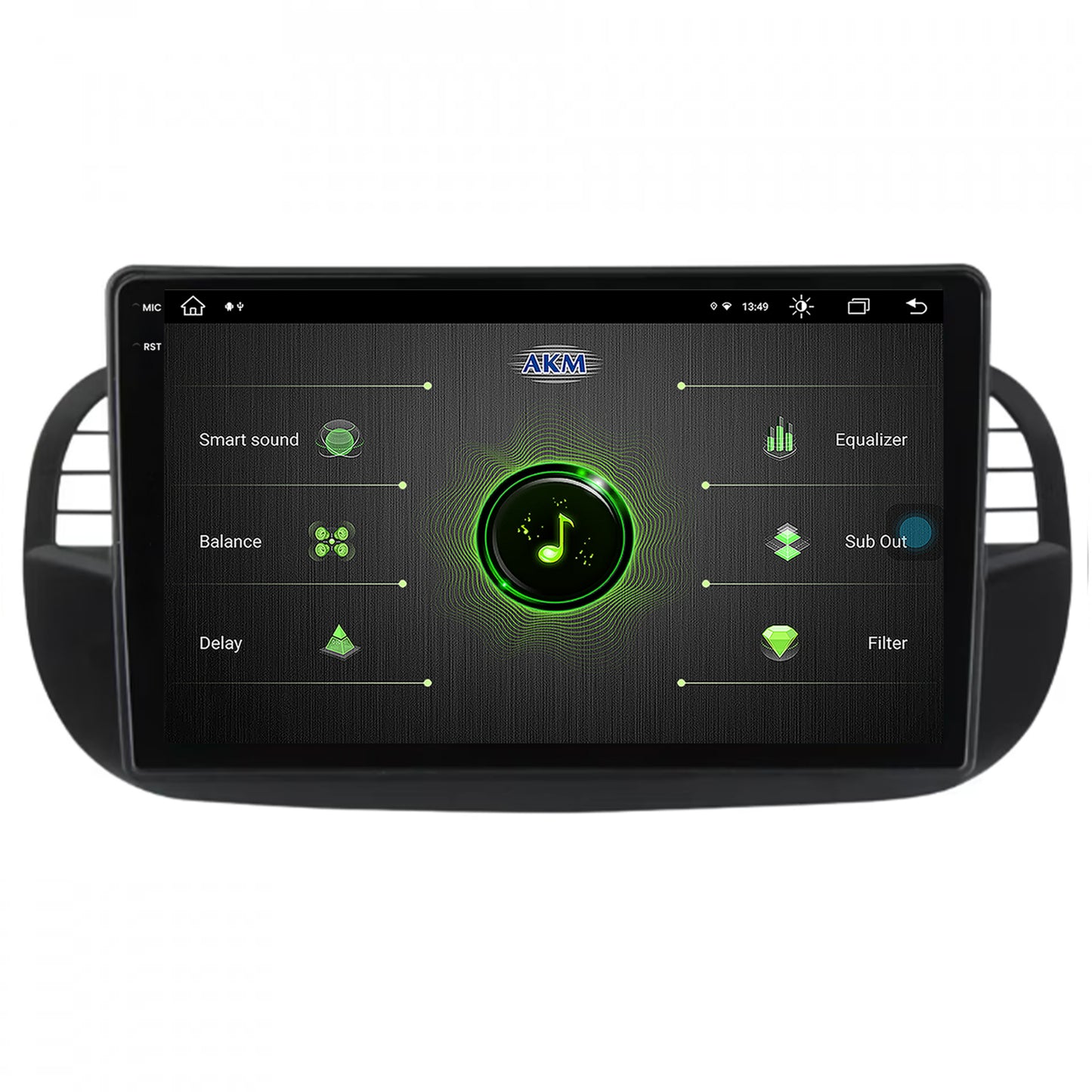 Navigatie Fiat 500 (2007-2014), Android, X-Octacore / 8GB RAM + 256GB ROM, 9.5 Inch - AD-BGX9008+AD-BGRKIT362V3