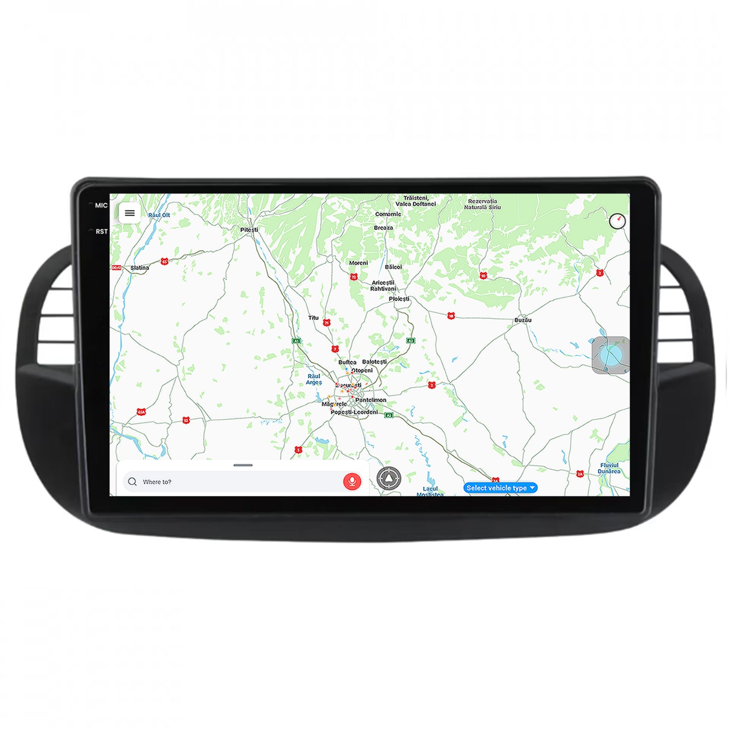Navigatie Fiat 500 (2007-2014), Android, X-Octacore / 8GB RAM + 256GB ROM, 9.5 Inch - AD-BGX9008+AD-BGRKIT362V3