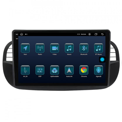 Navigatie Fiat 500 (2007-2014), Android, X-Octacore / 8GB RAM + 256GB ROM, 9.5 Inch - AD-BGX9008+AD-BGRKIT362V3