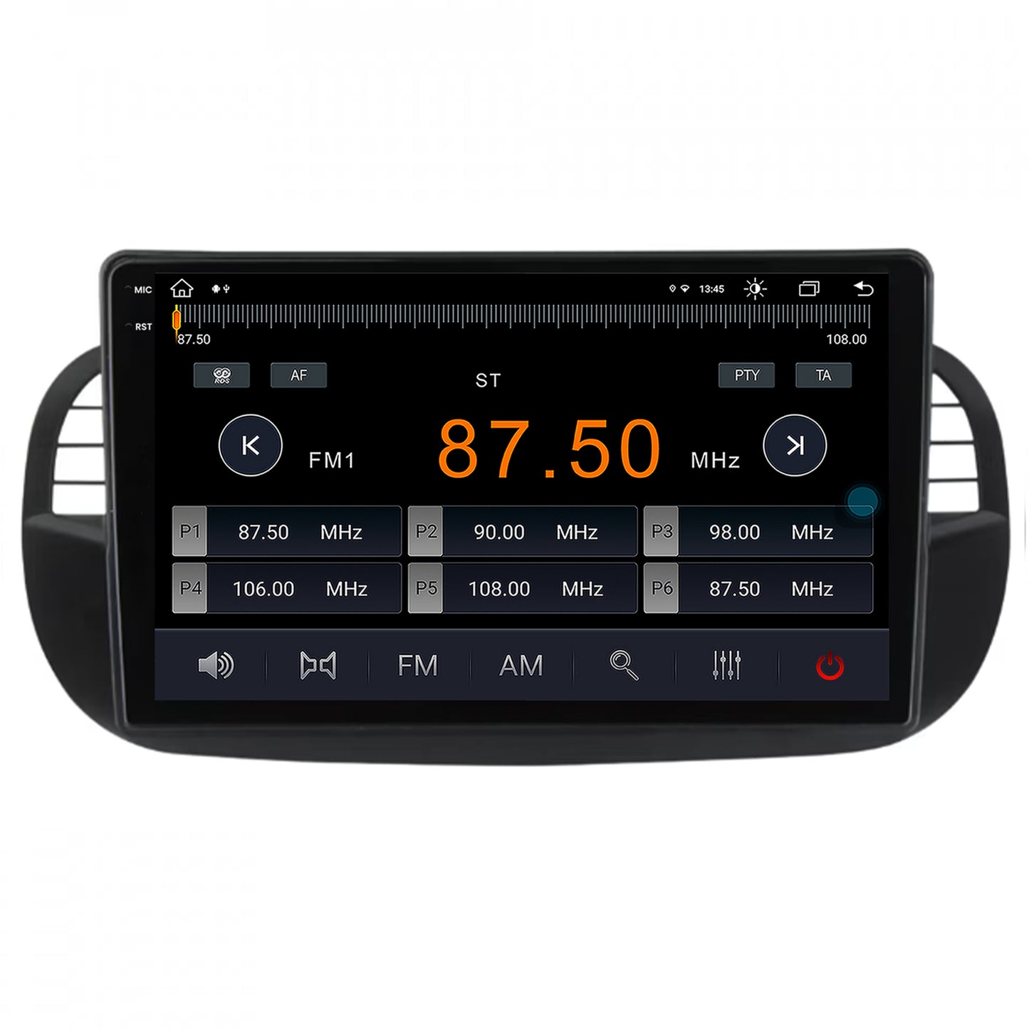 Navigatie Fiat 500 (2007-2014), Android, X-Octacore / 8GB RAM + 256GB ROM, 9.5 Inch - AD-BGX9008+AD-BGRKIT362V3