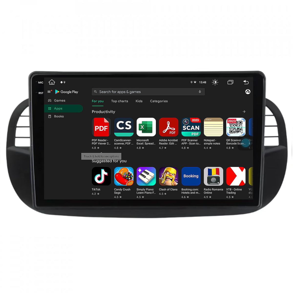 Navigatie Fiat 500 (2007-2014), Android, X-Octacore / 8GB RAM + 256GB ROM, 9.5 Inch - AD-BGX9008+AD-BGRKIT362V3