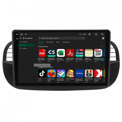 Navigatie Fiat 500 (2007-2014), Android, X-Octacore / 8GB RAM + 256GB ROM, 9.5 Inch - AD-BGX9008+AD-BGRKIT362V3