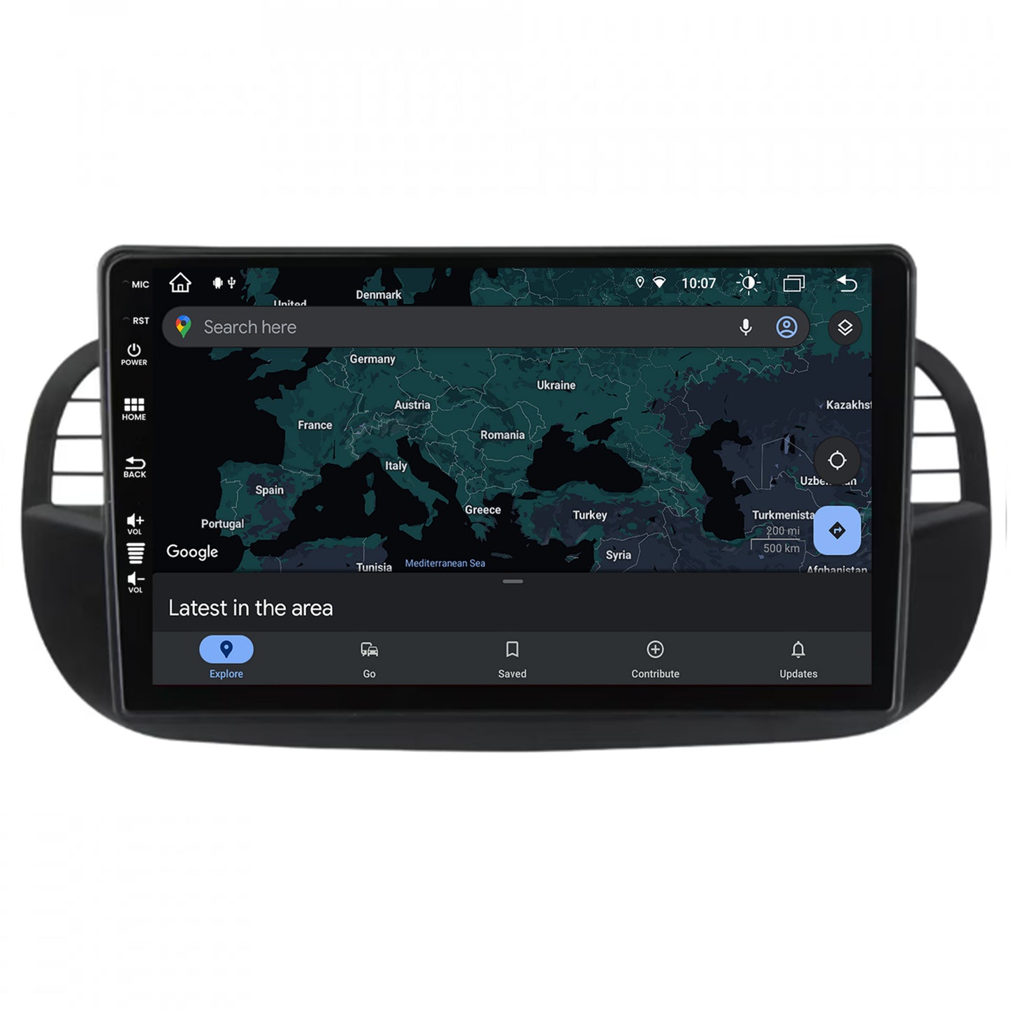Navigatie Fiat 500 (2007-2014), Android, Z-Octacore / 8GB RAM + 256GB ROM, 9 Inch - AD-BGZ9008+AD-BGRKIT362V3