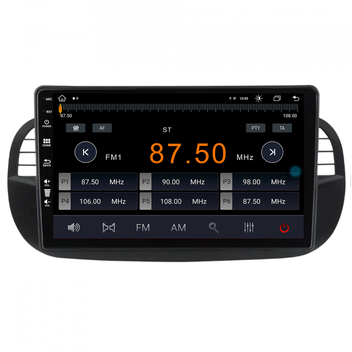 Navigatie Fiat 500 (2007-2014), Android, Z-Octacore / 8GB RAM + 256GB ROM, 9 Inch - AD-BGZ9008+AD-BGRKIT362V3
