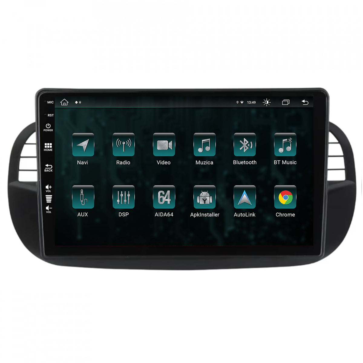 Navigatie Fiat 500 (2007-2014), Android, Z-Octacore / 8GB RAM + 256GB ROM, 9 Inch - AD-BGZ9008+AD-BGRKIT362V3