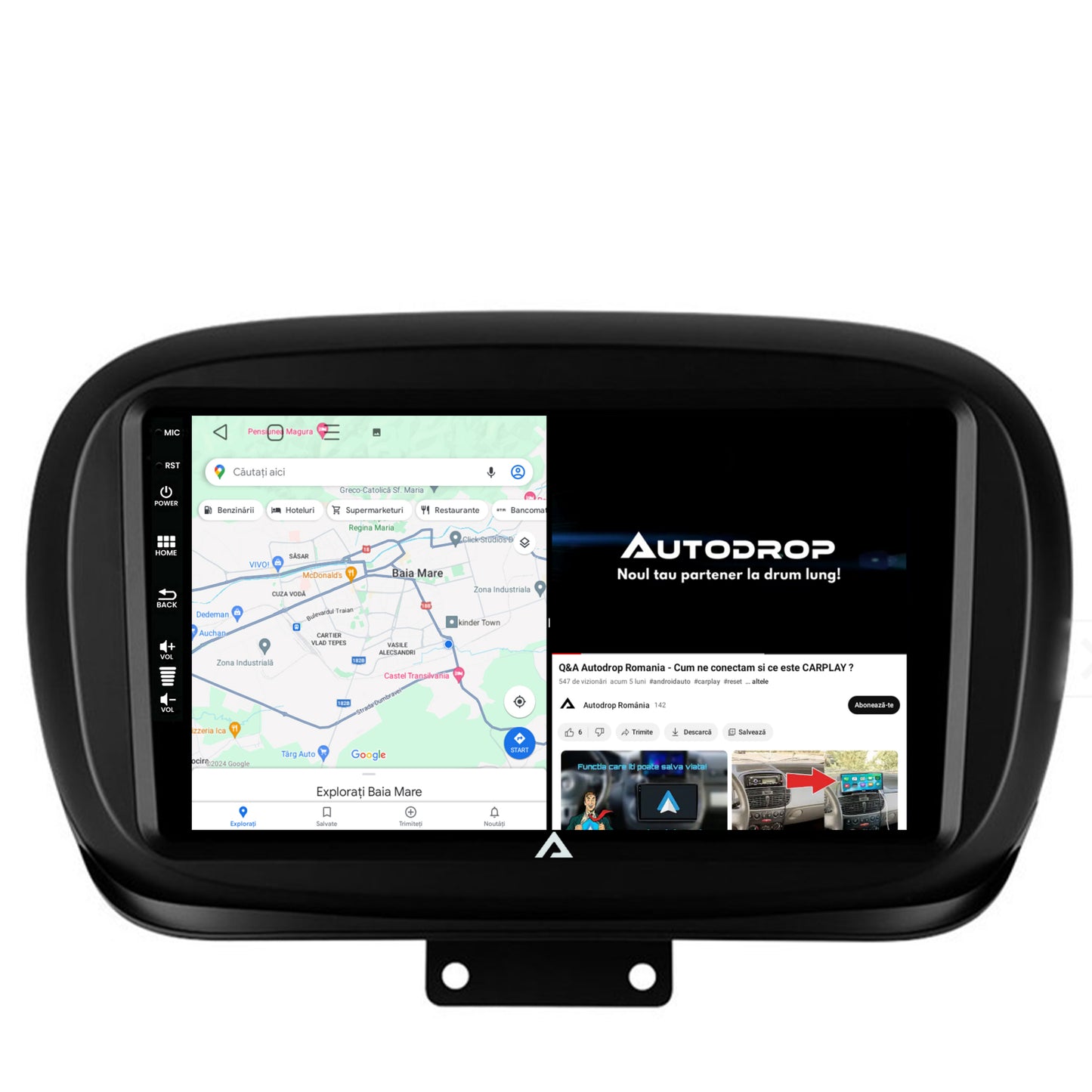 Navigatie Fiat 500X (2014-2020), Android, E-Octacore / 2GB RAM + 32GB ROM, 9 Inch - AD-BGE9002+AD-BGRKIT362