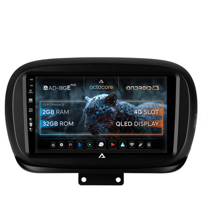 Navigatie Fiat 500X (2014-2020), Android, E-Octacore / 2GB RAM + 32GB ROM, 9 Inch - AD-BGE9002+AD-BGRKIT362