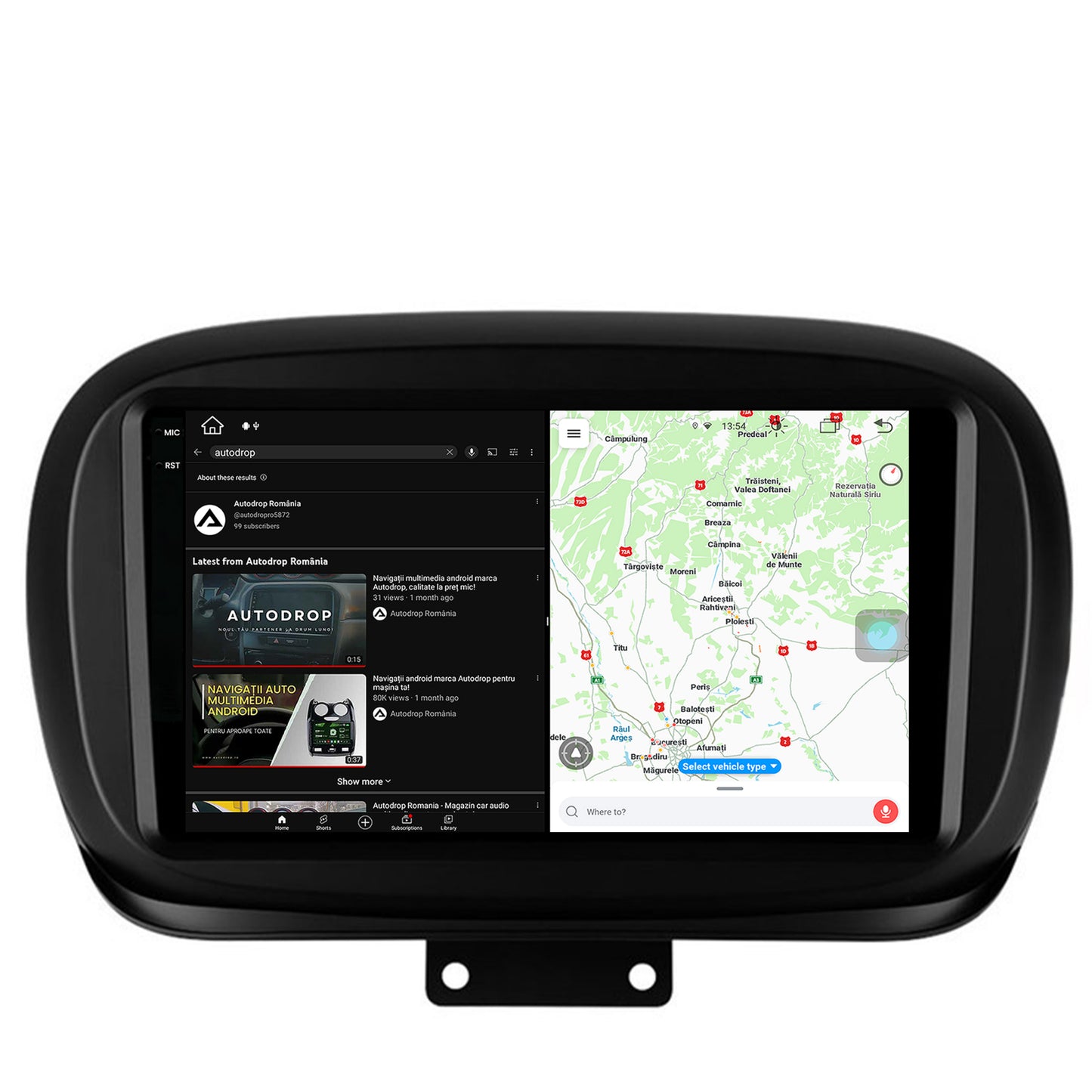 Navigatie Fiat 500X (2014-2020), Android, V-Octacore / 4GB RAM + 64GB ROM, 9.5 Inch - AD-BGV9004+AD-BGRKIT362