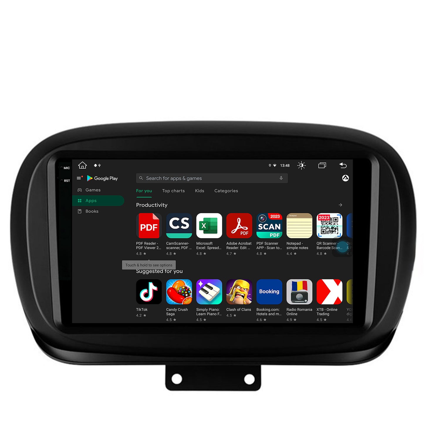 Navigatie Fiat 500X (2014-2020), Android, V-Octacore / 4GB RAM + 64GB ROM, 9.5 Inch - AD-BGV9004+AD-BGRKIT362