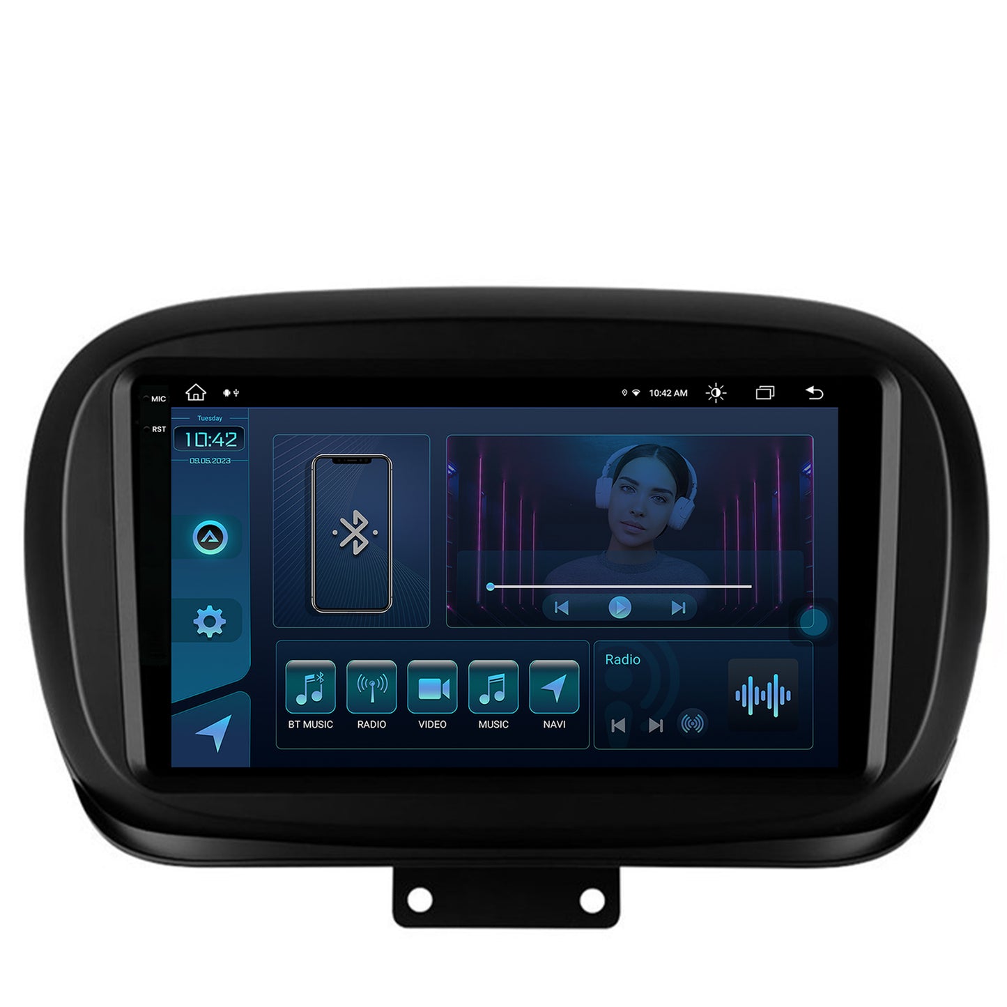 Navigatie Fiat 500X (2014-2020), Android, X-Octacore / 8GB RAM + 256GB ROM, 9.5 Inch - AD-BGX9008+AD-BGRKIT362
