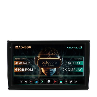Navigatie Fiat Bravo (2006-2014), Android, V-Octacore / 4GB RAM + 64GB ROM, 9.5 Inch - AD-BGV9004+AD-BGRKIT356