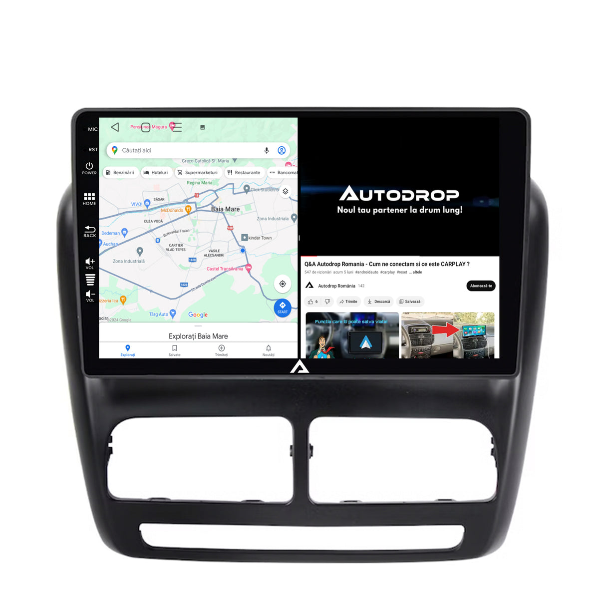 Navigatie Fiat Doblo (2010-2015), Android, E-Octacore / 2GB RAM + 32GB ROM, 10.1 Inch - AD-BGE10002+AD-BGRKIT358