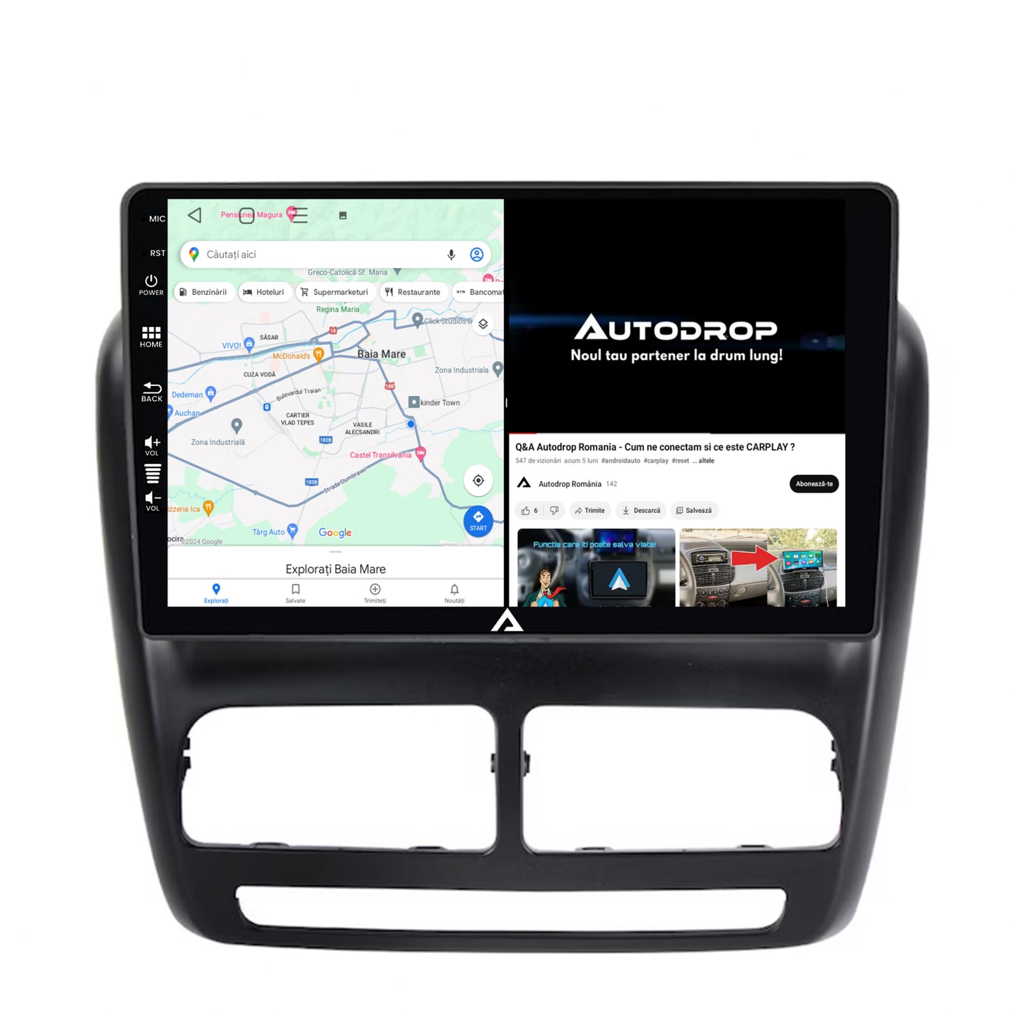 Navigatie Fiat Doblo (2010-2015), Android, E-Octacore / 2GB RAM + 32GB ROM, 10.1 Inch - AD-BGE10002+AD-BGRKIT358