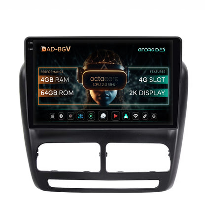 Navigatie Fiat Doblo (2010-2015), Android, V-Octacore / 4GB RAM + 64GB ROM, 10.36 Inch - AD-BGV10004+AD-BGRKIT358