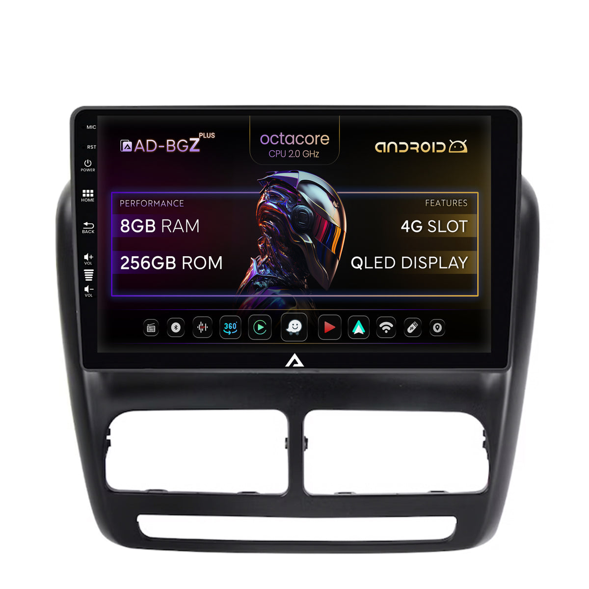 Navigatie Fiat Doblo (2010-2015), Android, Z-Octacore / 8GB RAM + 256GB ROM, 10.1 Inch - AD-BGZ10008+AD-BGRKIT358