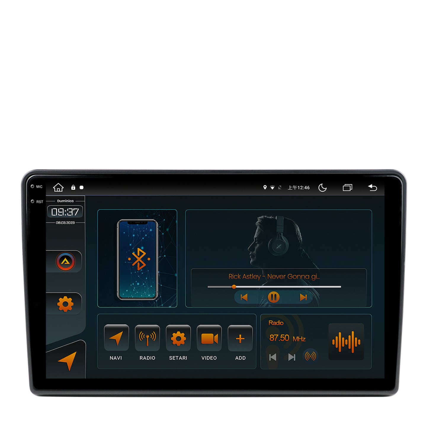 Navigatie Fiat Ducato, Citroen Jumper, Peugeot Boxer, Android, V-Octacore / 4GB RAM + 64GB ROM, 9.5 Inch - AD-BGV9004+AD-BGRKIT355