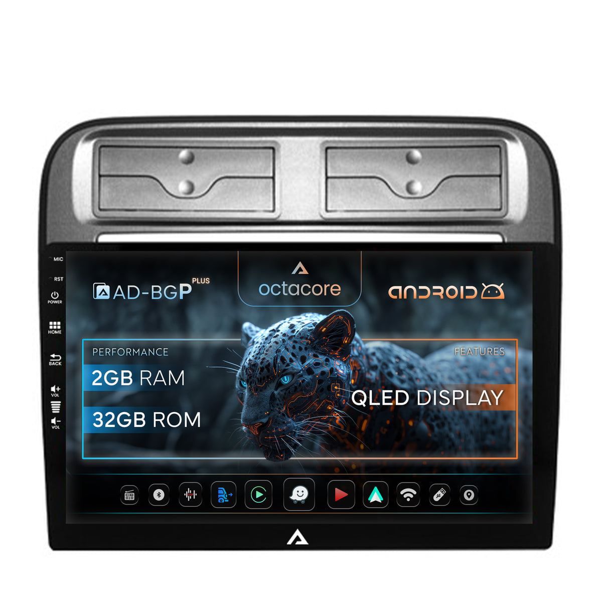 Navigatie Fiat Punto / Linea (2007-2014), Android, P-Octacore / 2GB RAM + 32GB ROM, 9 Inch - AD-BGP9002+AD-BGRKIT157