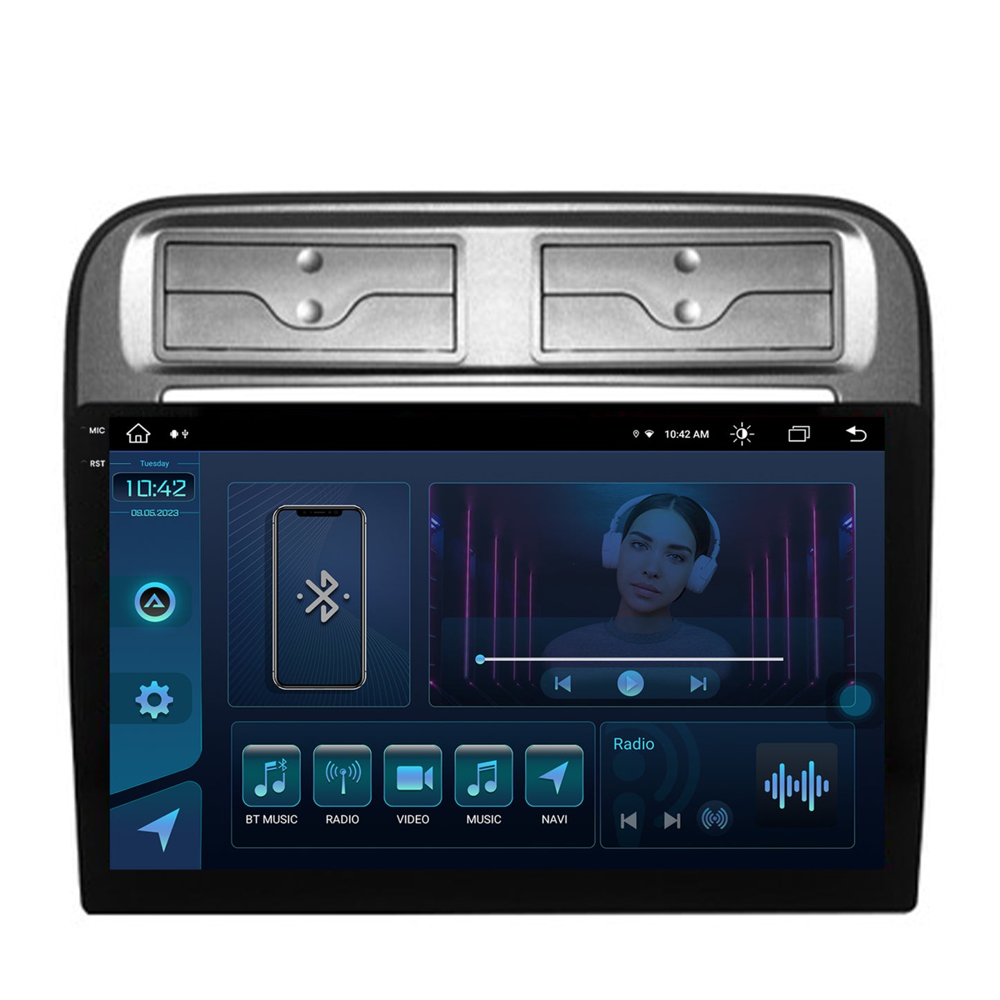 Navigatie Fiat Punto / Linea (2007-2014), Android, X-Octacore / 8GB RAM + 256GB ROM, 9.5 Inch - AD-BGX9008+AD-BGRKIT157