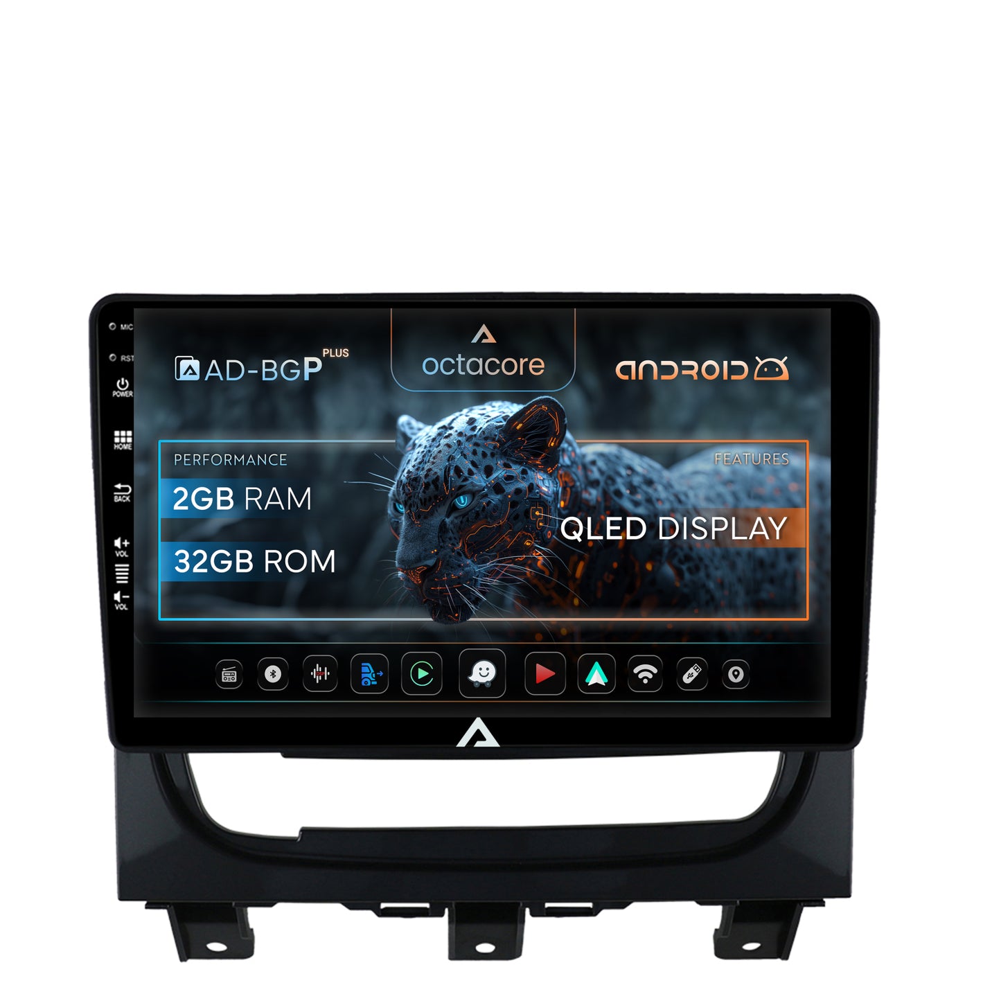 Navigatie Fiat Strada / Idea (2011-2016), Android, P-Octacore / 2GB RAM + 32GB ROM, 9 Inch - AD-BGP9002+AD-BGRKIT350