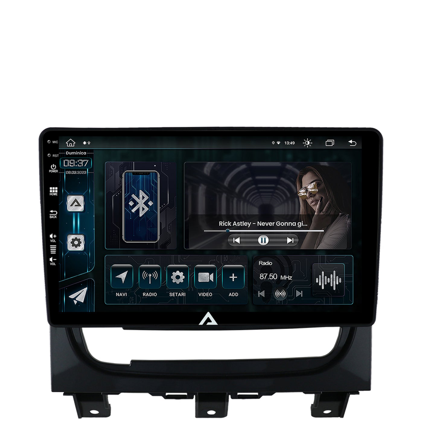 Navigatie Fiat Strada / Idea (2011-2016), Android, Z-Octacore / 8GB RAM + 256GB ROM, 9 Inch - AD-BGZ9008+AD-BGRKIT350