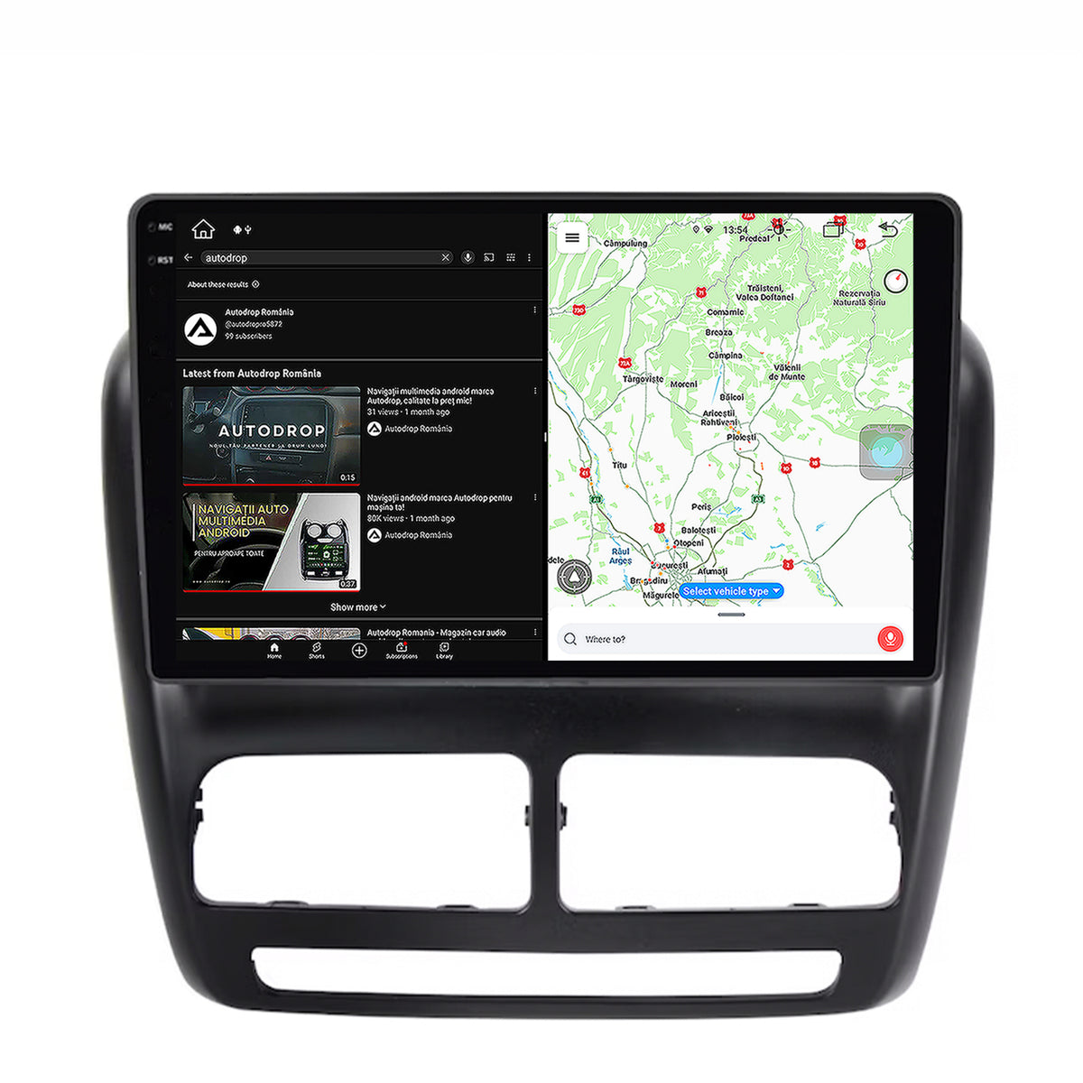 Navigatie Fiat Doblo (2010-2015), Android, V-Octacore / 4GB RAM + 64GB ROM, 10.36 Inch - AD-BGV10004+AD-BGRKIT358