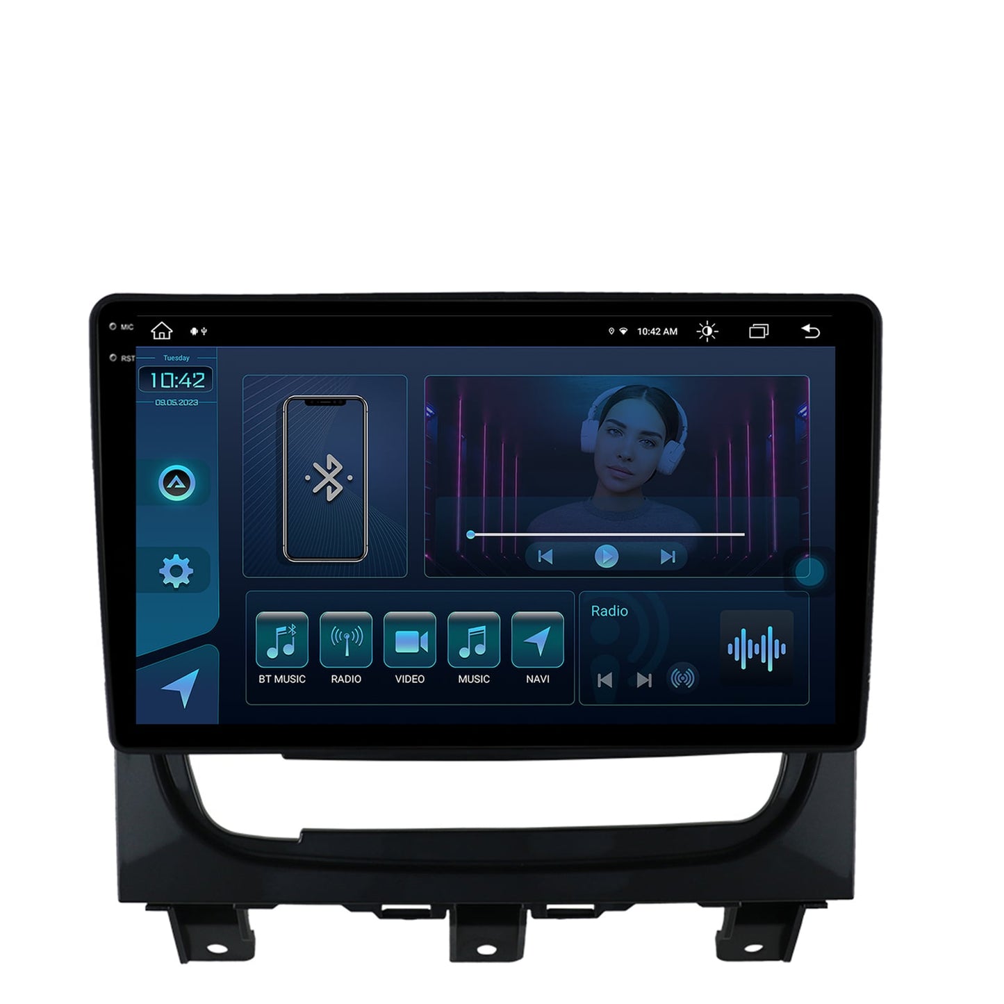 Navigatie Fiat Strada / Idea (2011-2016), Android, X-Octacore / 8GB RAM + 256GB ROM, 9.5 Inch - AD-BGX9008+AD-BGRKIT350