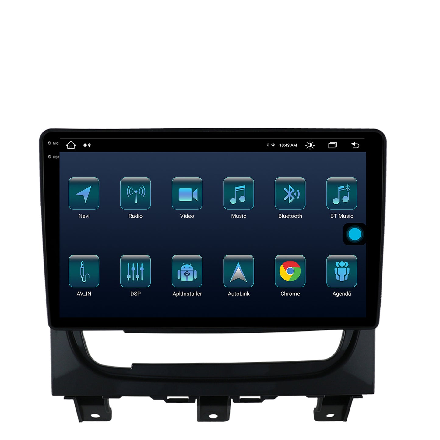 Navigatie Fiat Strada / Idea (2011-2016), Android, X-Octacore / 8GB RAM + 256GB ROM, 9.5 Inch - AD-BGX9008+AD-BGRKIT350