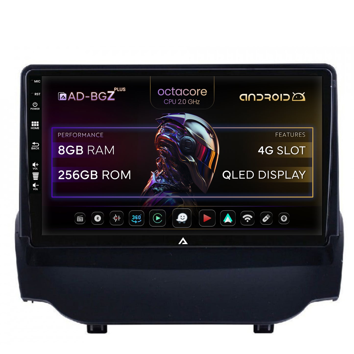 Navigatie Ford EcoSport (2013-16) Android, Z-octacore / 8GB RAM + 256GB ROM, 9 Inch - AD-BGZ9008+BGRKIT118