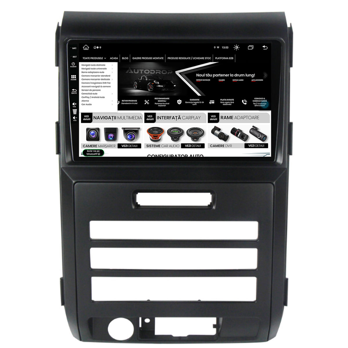 Navigatie Ford F150 (2008-2014), Android, Z-Octacore / 8GB RAM + 256GB ROM, 9 Inch - AD-BGZ9008+AD-BGRKIT139