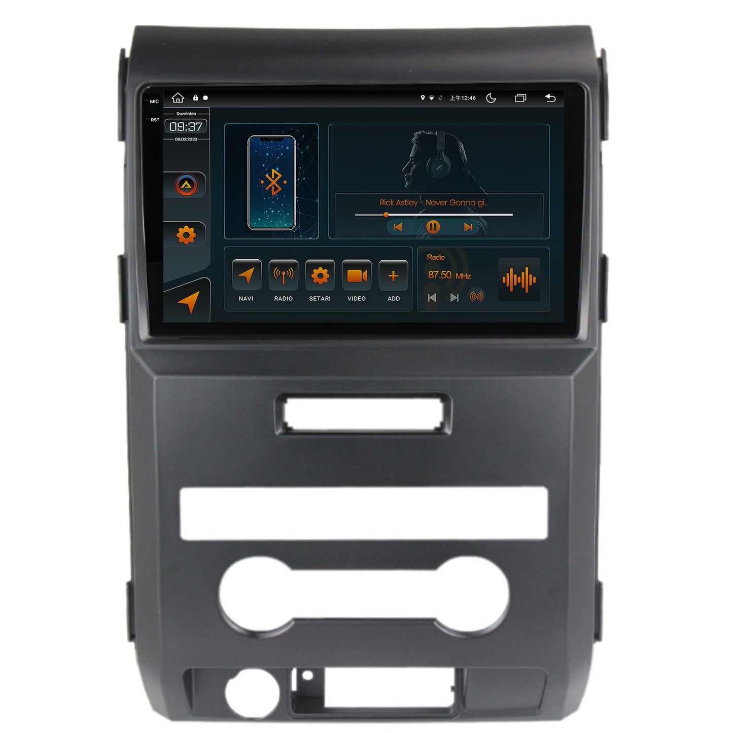 Navigatie Ford F150 (2008-2014), Android, V-Octacore / 4GB RAM + 64GB ROM, 9.5 Inch - AD-BGV9004+AD-BGRKIT138