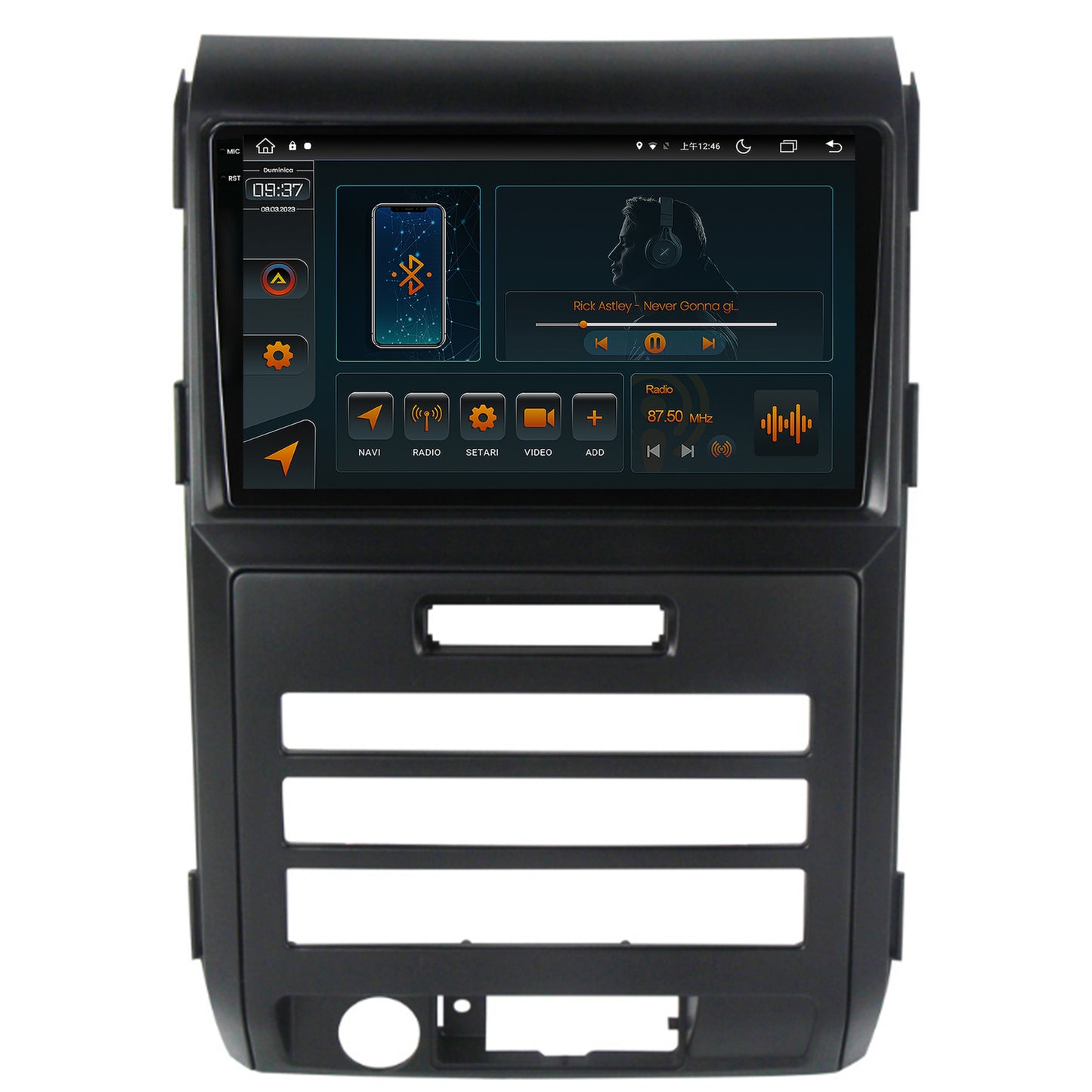 Navigatie Ford F150 (2008-2014), Android, V-Octacore / 4GB RAM + 64GB ROM, 9.5 Inch - AD-BGV9004+AD-BGRKIT139