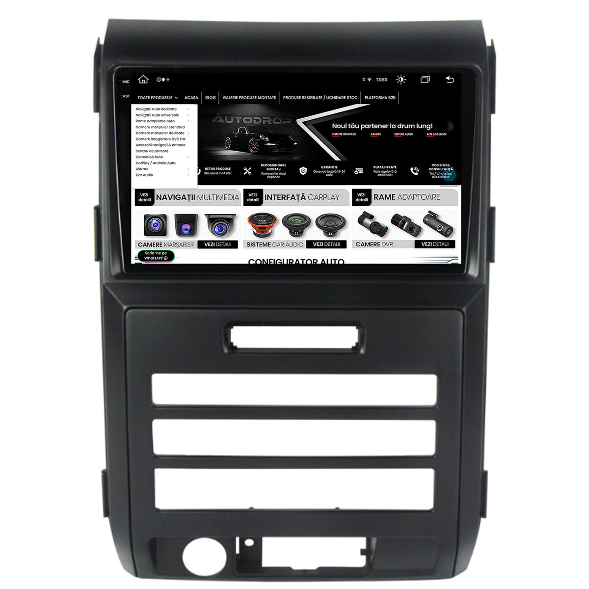 Navigatie Ford F150 (2008-2014), Android, X-Octacore / 8GB RAM + 256GB ROM, 9.5 Inch - AD-BGX9008+AD-BGRKIT139