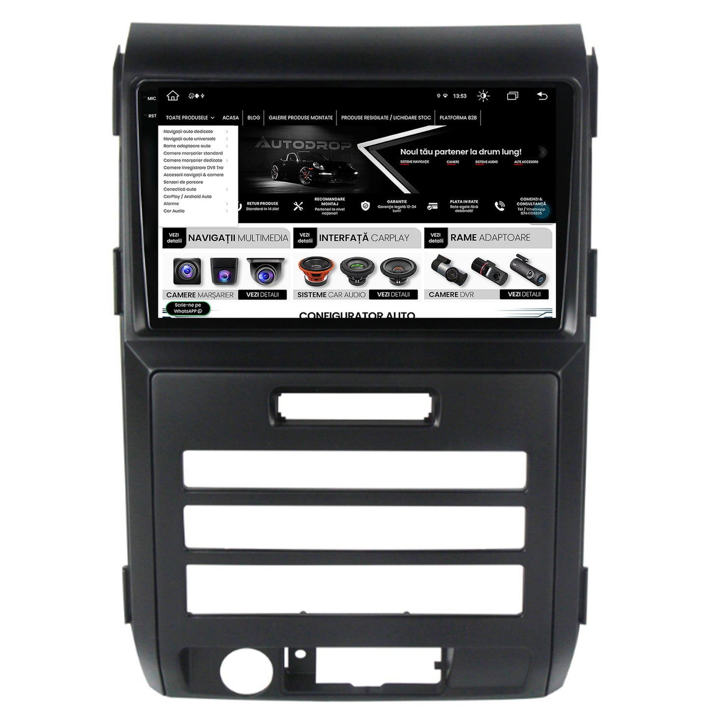 Navigatie Ford F150 (2008-2014), Android, X-Octacore / 8GB RAM + 256GB ROM, 9.5 Inch - AD-BGX9008+AD-BGRKIT139