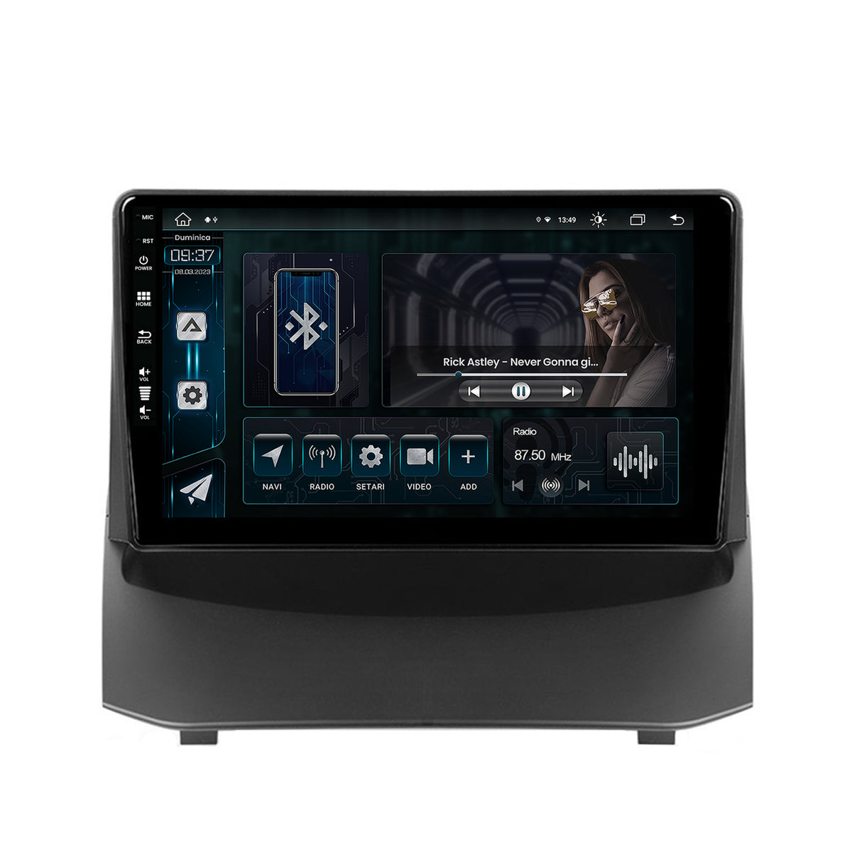 Navigatie Ford Fiesta (2009-2012), Android, Z-Octacore / 8GB RAM + 256GB ROM, 9 Inch - AD-BGZ9008+AD-BGRKIT131-0912