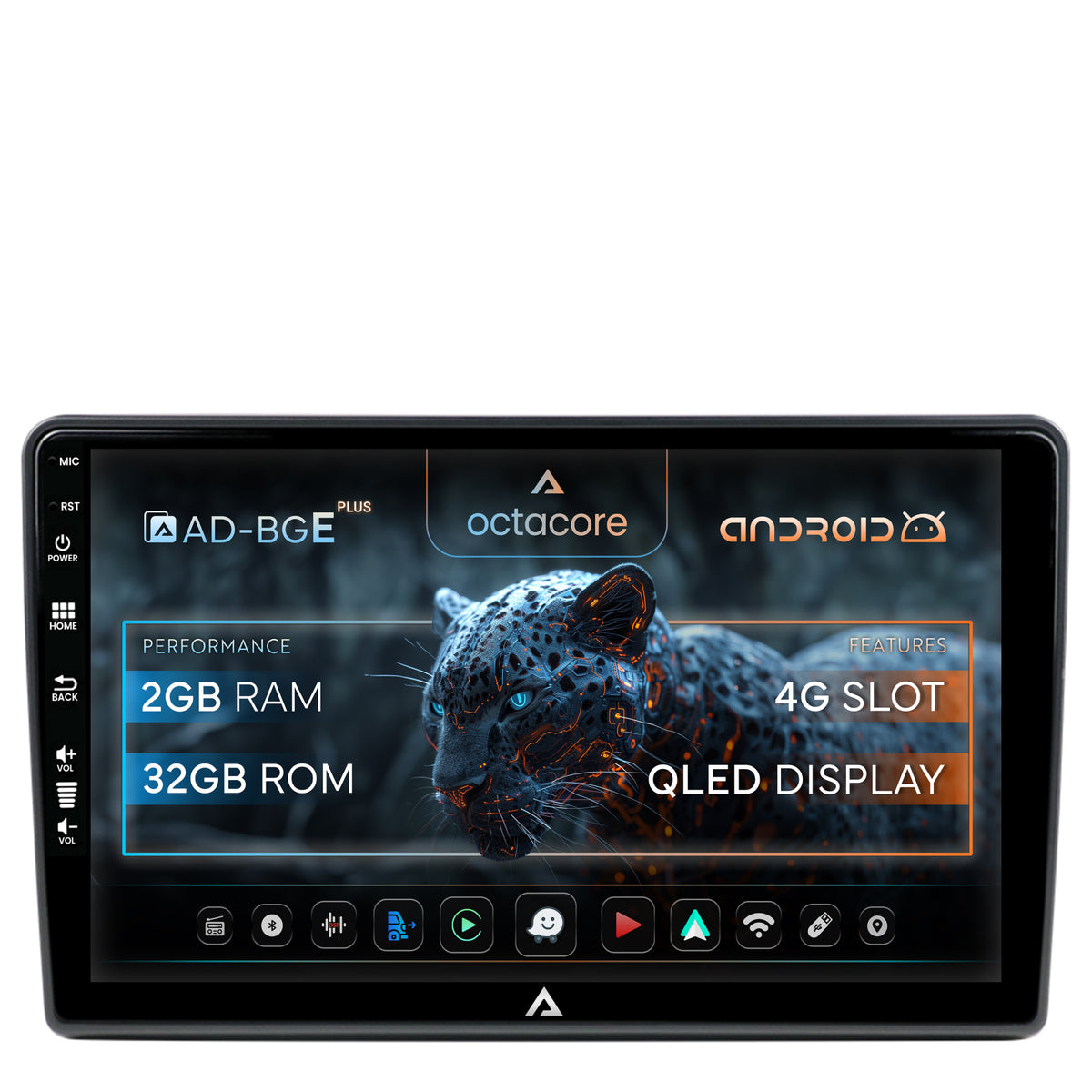 Navigatie Ford Fiesta (2018+), Android, E-Octacore / 2GB RAM + 32GB ROM, 10.1 Inch - AD-BGE10002+AD-BGRKIT133