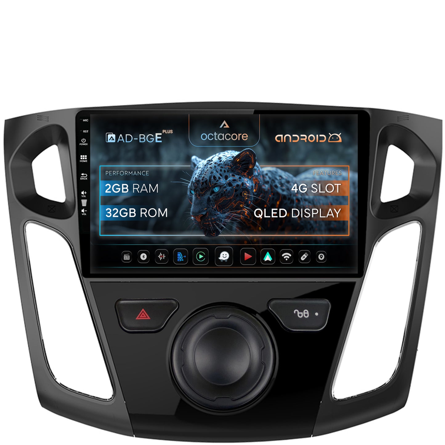 Navigatie Ford Focus 3 (2011-2019), Android, E-Octacore / 2GB RAM + 32GB ROM, 9 Inch - AD-BGE9002+AD-BGRKIT115