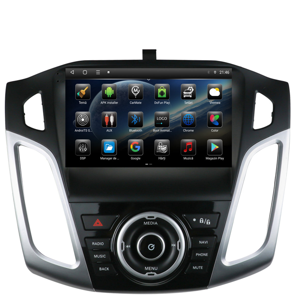 Navigatie Ford Focus 3 (2011-2019), Android, E-Octacore / 2GB RAM + 32GB ROM, 9 Inch - AD-BGE9002+AD-BGRKIT144