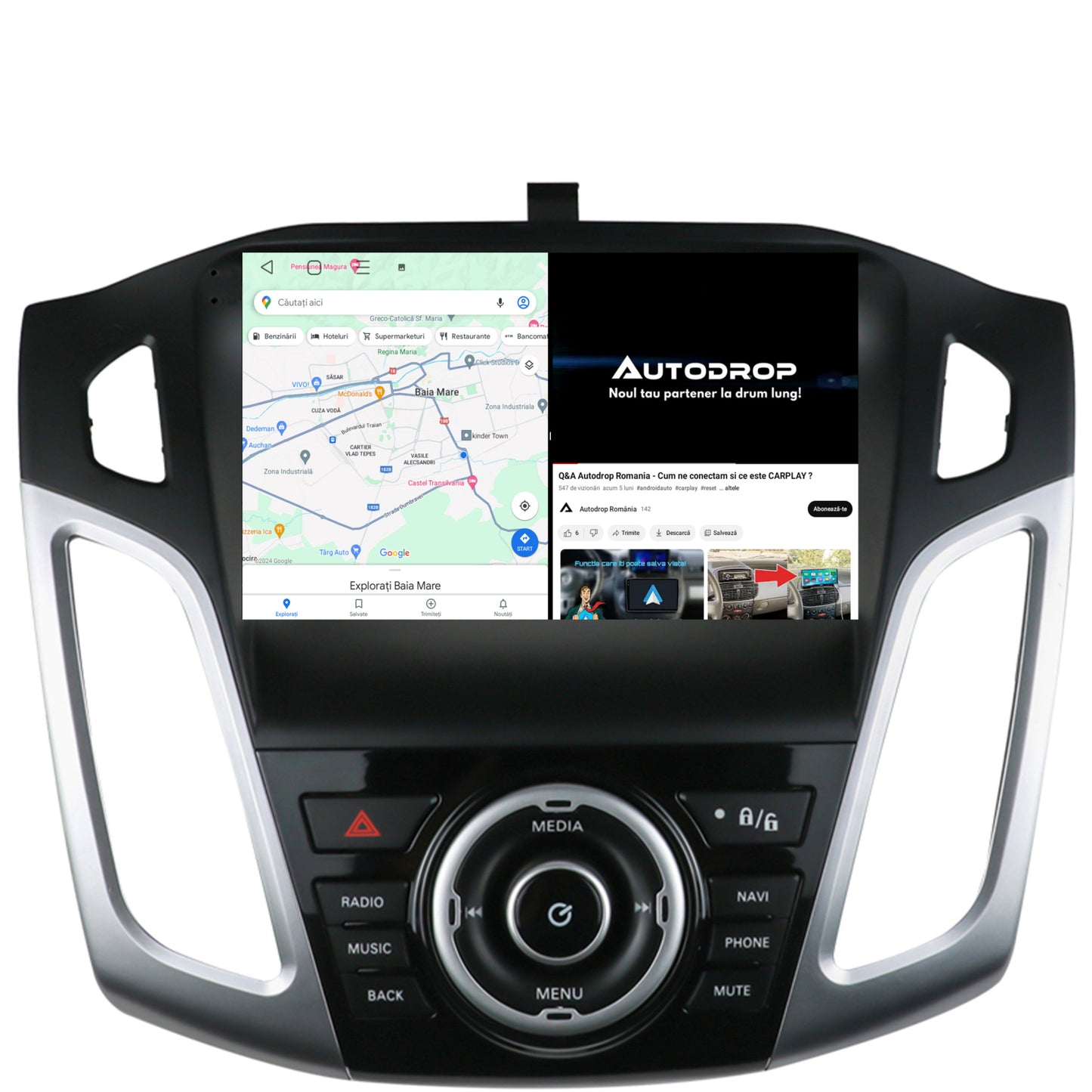 Navigatie Ford Focus 3 (2011-2019), Android, E-Octacore / 2GB RAM + 32GB ROM, 9 Inch - AD-BGE9002+AD-BGRKIT144