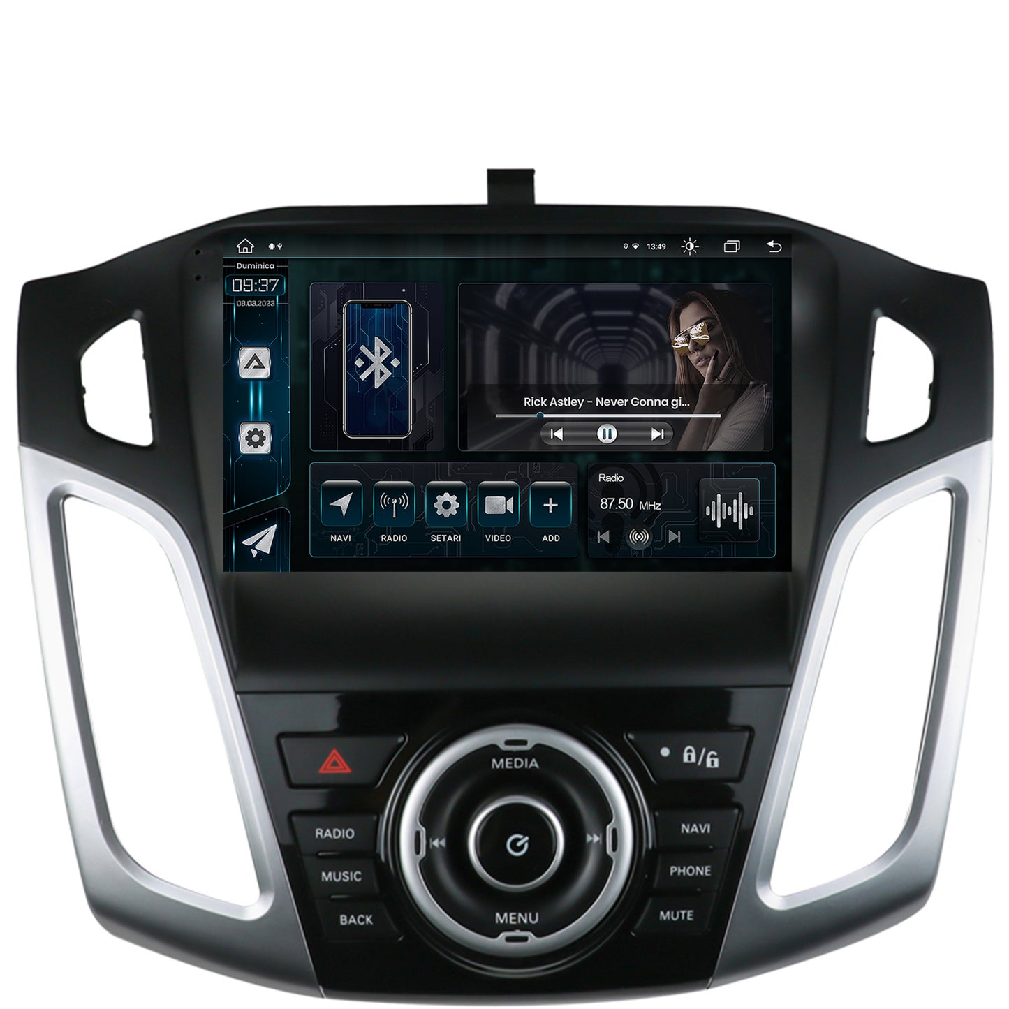 Navigatie Ford Focus 3 (2011-2019), Android, Z-Octacore / 8GB RAM + 256GB ROM, 9 Inch - AD-BGZ9008+AD-BGRKIT144