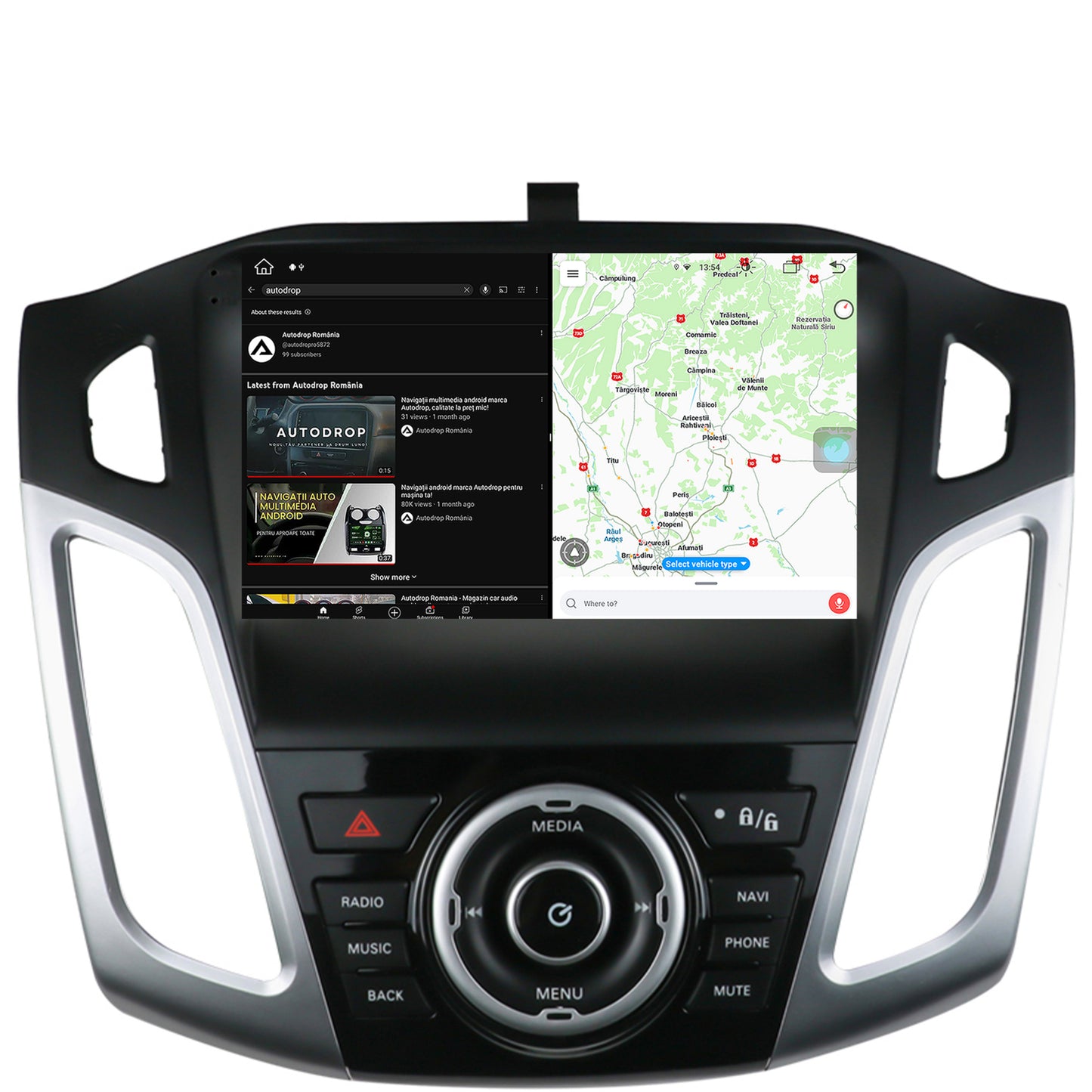 Navigatie Ford Focus 3 (2011-2019), Android, Z-Octacore / 8GB RAM + 256GB ROM, 9 Inch - AD-BGZ9008+AD-BGRKIT144