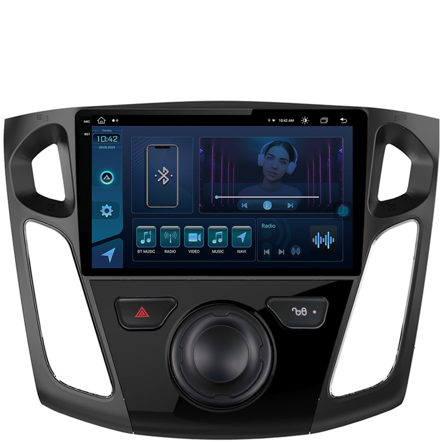 Navigatie Ford Focus 3 (2011-2019), Android, X-Octacore / 8GB RAM + 256GB ROM, 9.5 Inch - AD-BGX9008+AD-BGRKIT115
