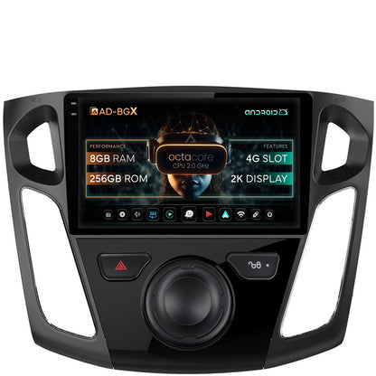Navigatie Ford Focus 3 (2011-2019), Android, X-Octacore / 8GB RAM + 256GB ROM, 9.5 Inch - AD-BGX9008+AD-BGRKIT115