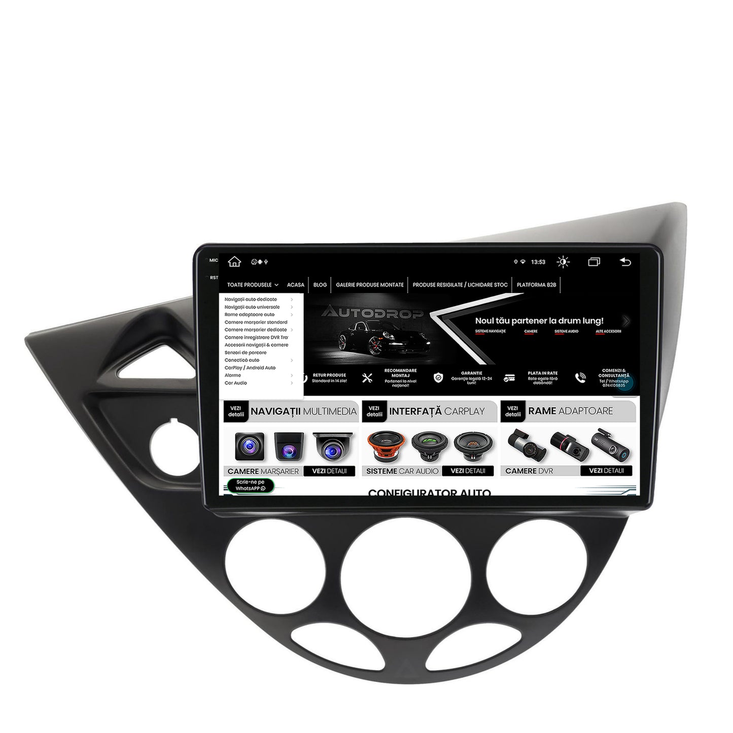 Navigatie Ford Focus 1 (1998-2004), Android, X-Octacore / 8GB RAM + 256GB ROM, 9.5 Inch - AD-BGX9008+AD-BGRKIT112V2
