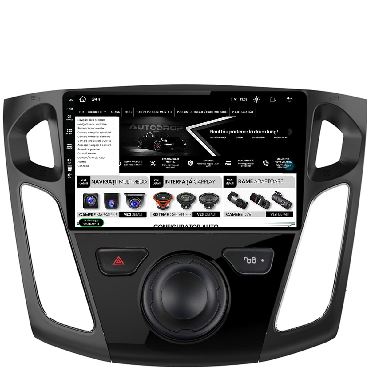 Navigatie Ford Focus 3 (2011-2019), Android, Z-Octacore / 8GB RAM + 256GB ROM, 9 Inch - AD-BGZ9008+AD-BGRKIT115
