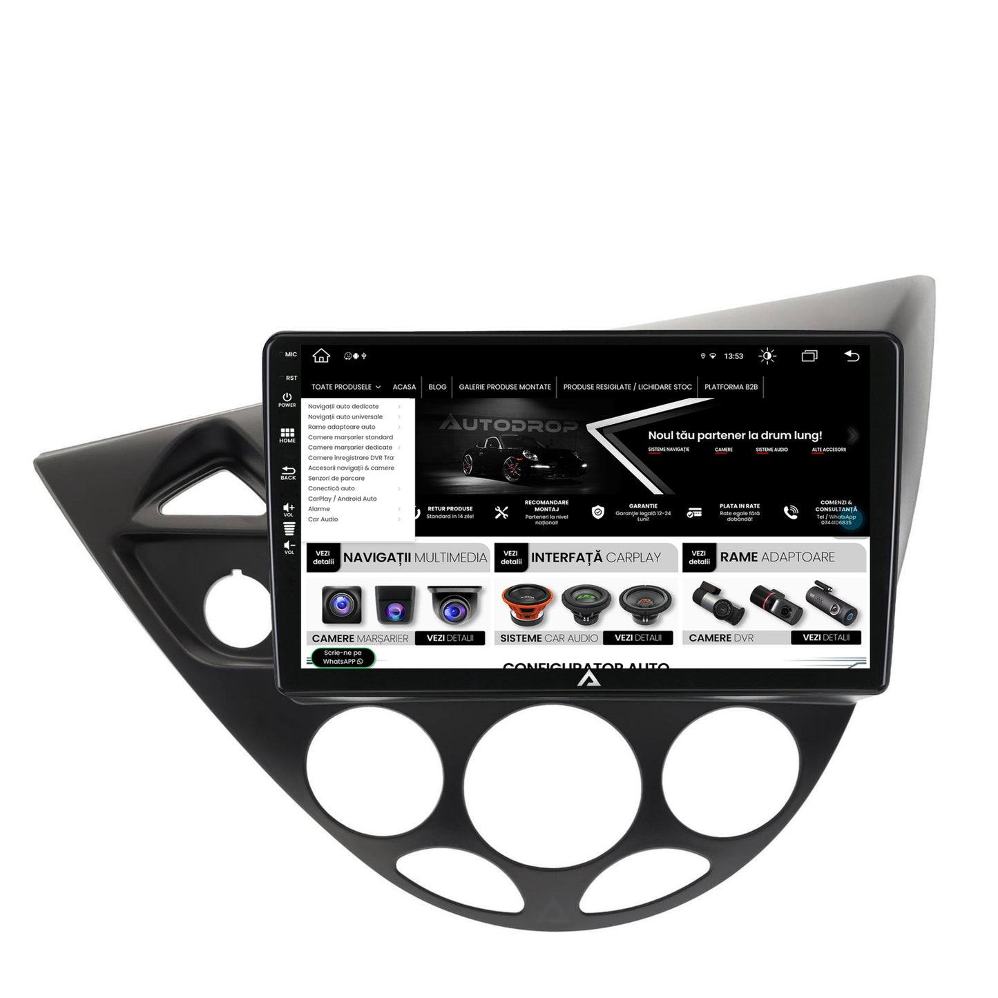 Navigatie Ford Focus 1 (1998-2004), Android, Z-Octacore / 8GB RAM + 256GB ROM, 9 Inch - AD-BGZ9008+AD-BGRKIT112V2